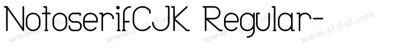 NotoserifCJK Regular字体转换
